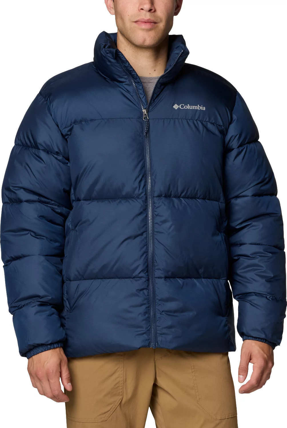 Tmavomodrá pánska zimná prešívaná bunda Columbia Puffect III Jacket 2086861464 Veľkosť: L