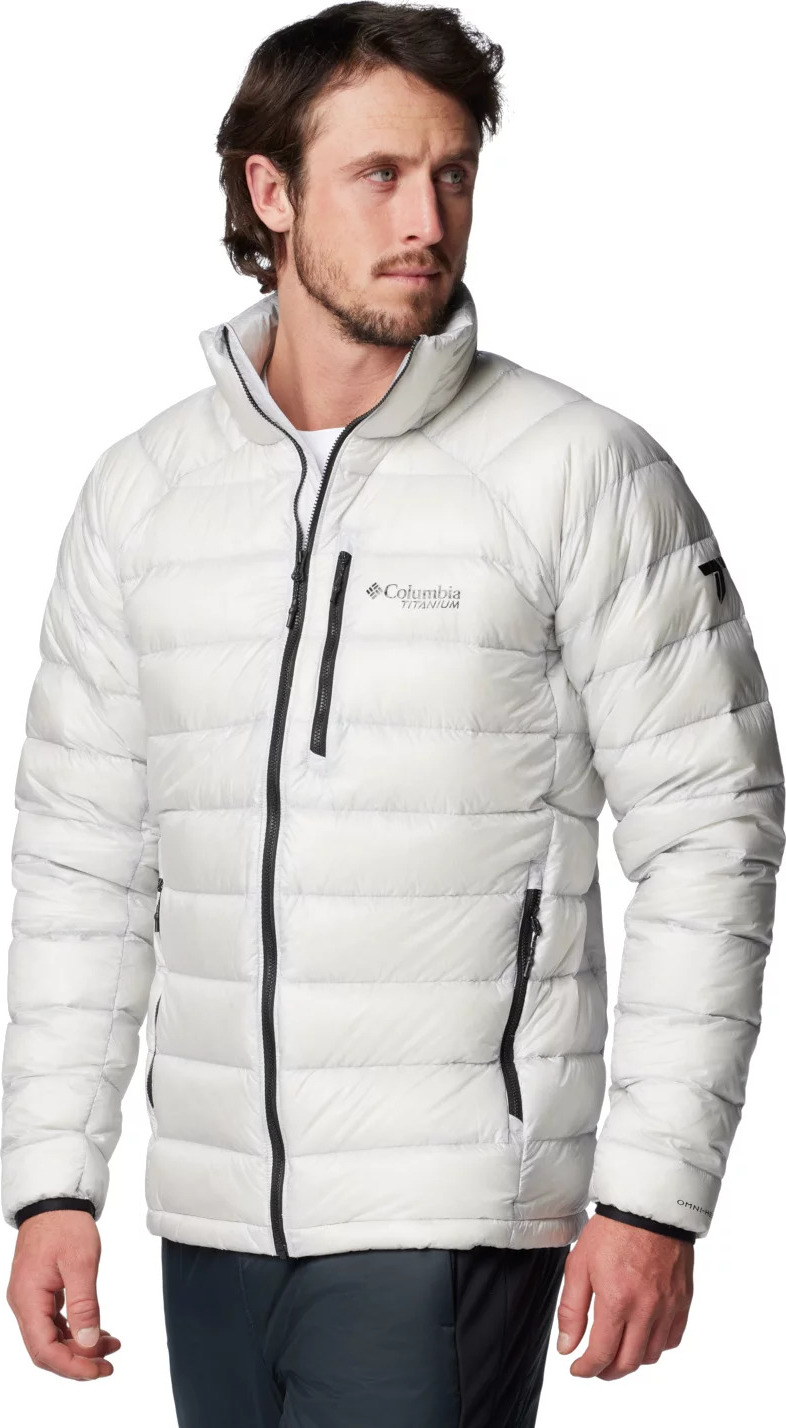 Smotanová pánska prešívaná bunda Columbia Arctic Crest Down Jacket 2088784043 Veľkosť: M