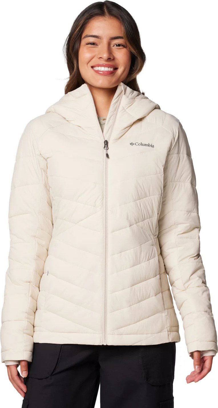 Smotanová dámska prešívaná bunda Columbia Joy Peak II Hooded Jacket W 2089041278 Veľkosť: L