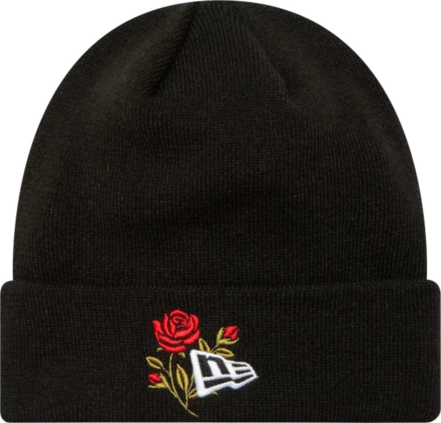 Čierna dámska čiapka New Era Rose Icon Cuff Knit Beanie Hat 60580728 Veľkosť: ONE SIZE