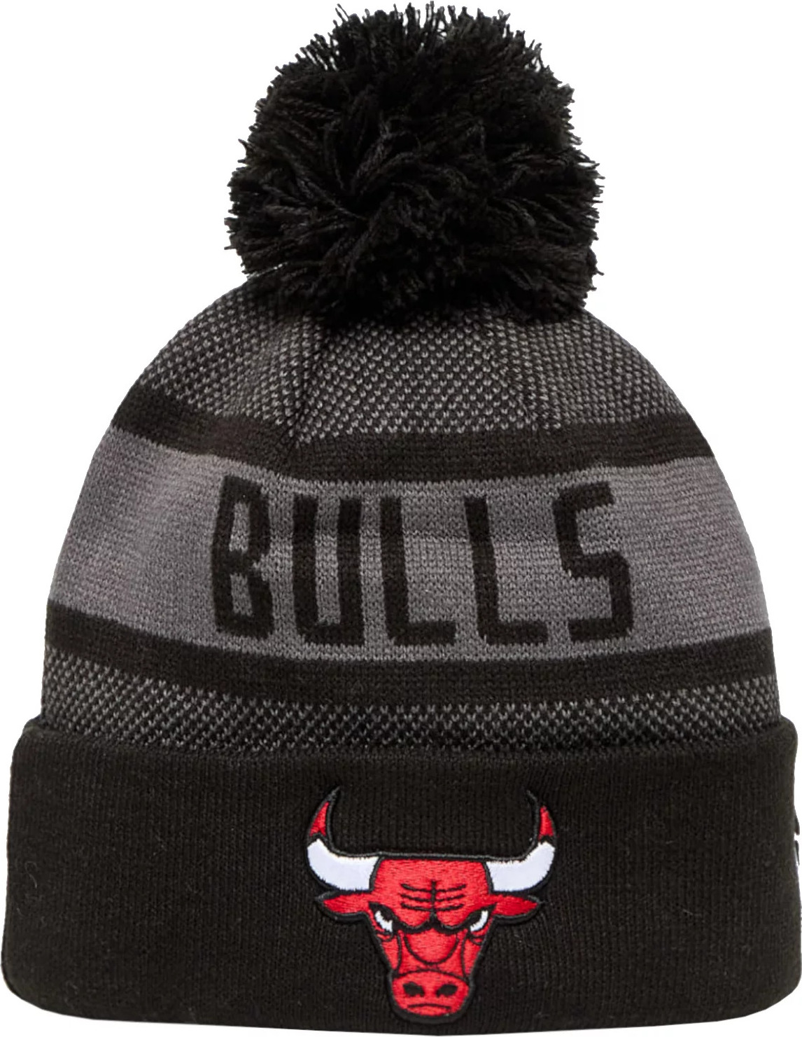 Čierno-sivá pánska čiapka New Era Jake Cuff Beanie Chicago Bulls Hat 60565217 Veľkosť: ONE SIZE