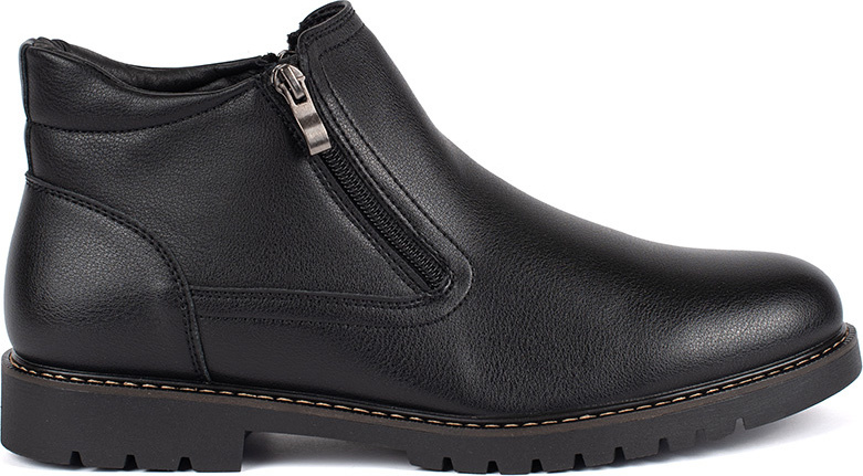 Čierne zimné členkové topánky pánske zateplené ER08709B-M Veľkosť: 40