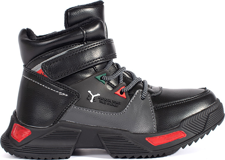 Čierne zateplené chlapčenské členkové topánky F-831B Veľkosť: 30