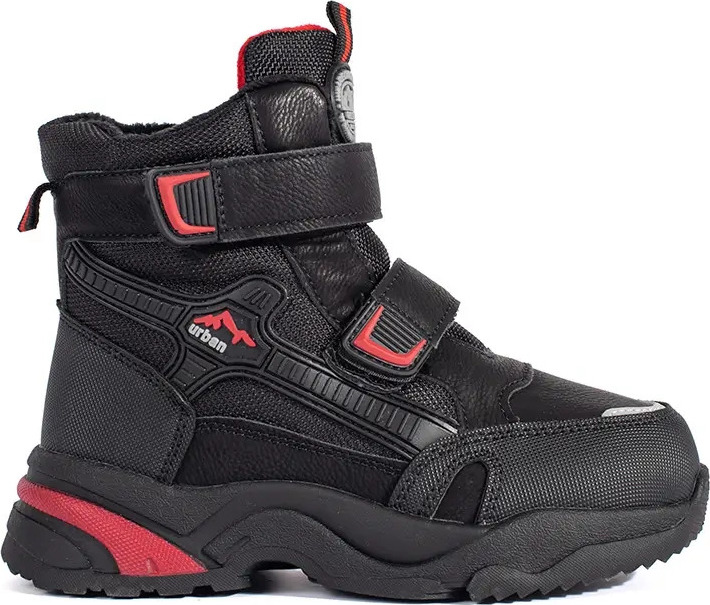 Čierne zateplené chlapčenské členkové topánky A-392B/R Veľkosť: 32