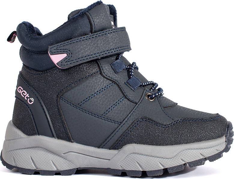 Tmavomodré zateplené dievčenské členkové topánky A-125BL Veľkosť: 28