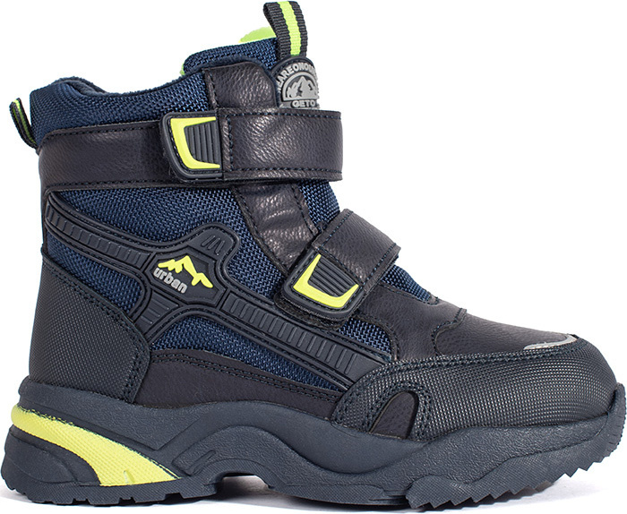 Tmavomodré zateplené chlapčenské členkové topánky A-392BL Veľkosť: 32