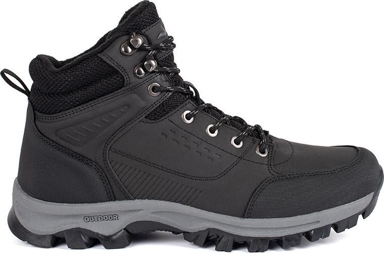 Čierne zateplené pánske topánky na šnurovanie VOP23D45-1B-M Veľkosť: 44