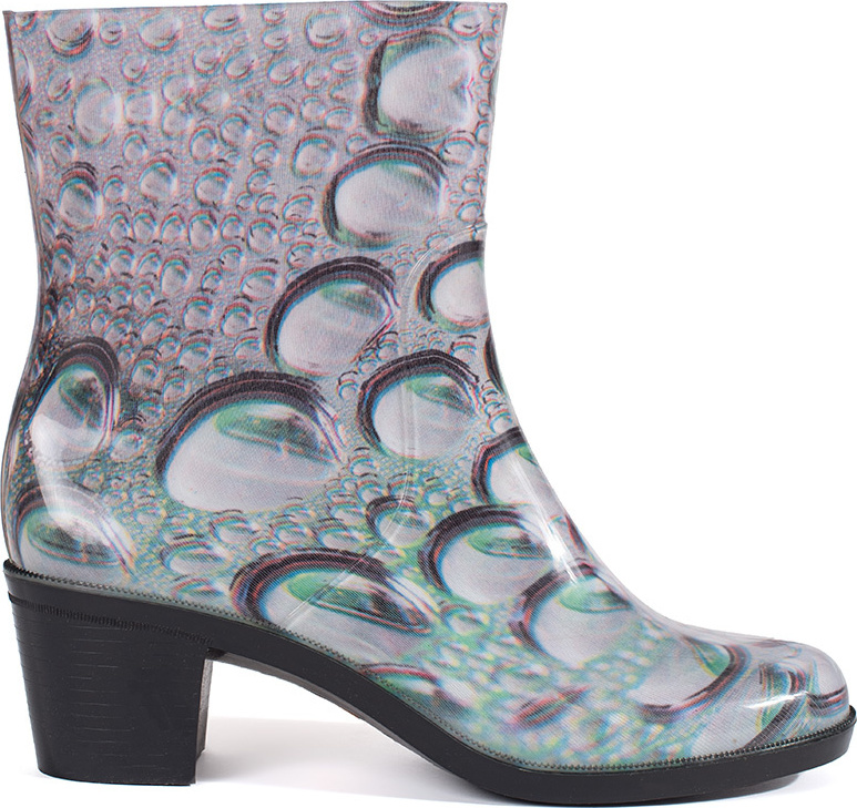 Čižmy s kvapkami na podpätku, podpätok 6 cm KAL-KROPLE-G Veľkosť: 36