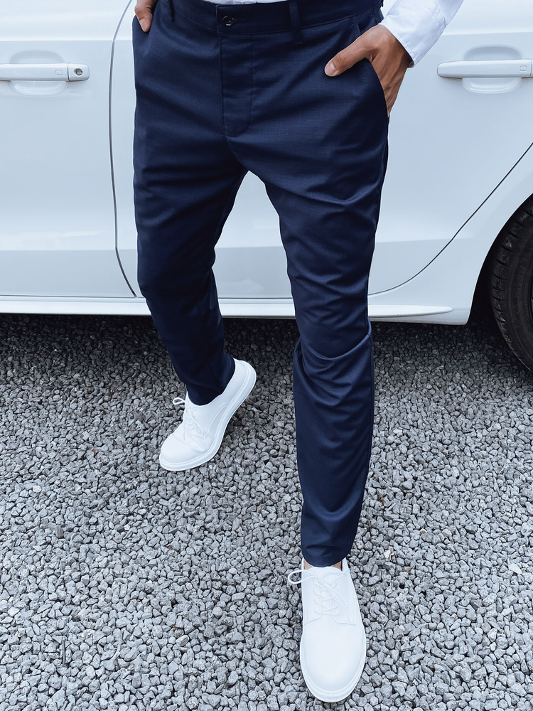 Pánske tmavomodré spoločenské nohavice UX4411 Veľkosť: 33