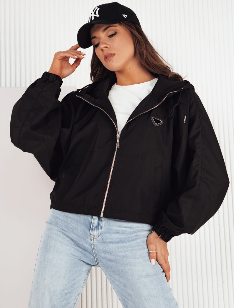 Čierna oversize ľahká bunda CATRAL TY4189 Veľkosť: ONE SIZE