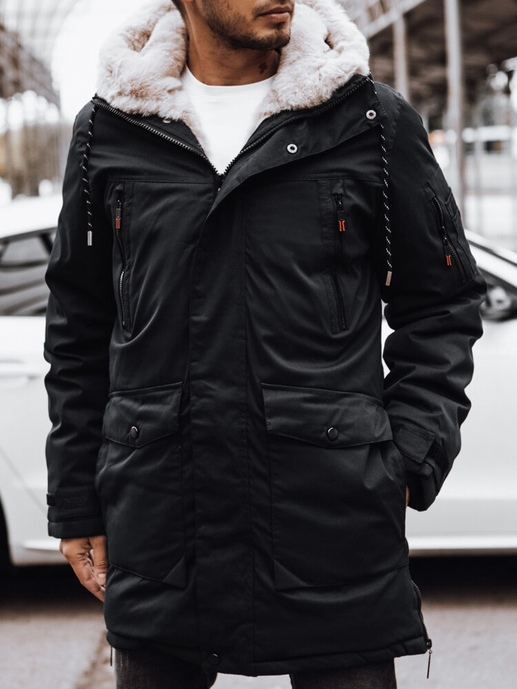 Čierna parka s početnými vreckami TX4594 Veľkosť: 2XL