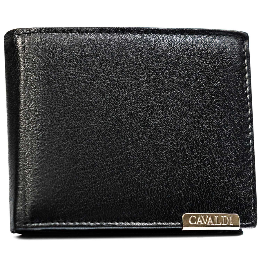 Čierna pánska peňaženka s RFID ochranou Cavaldi B050 N992-P-GOS-BL Veľkosť: ONE SIZE