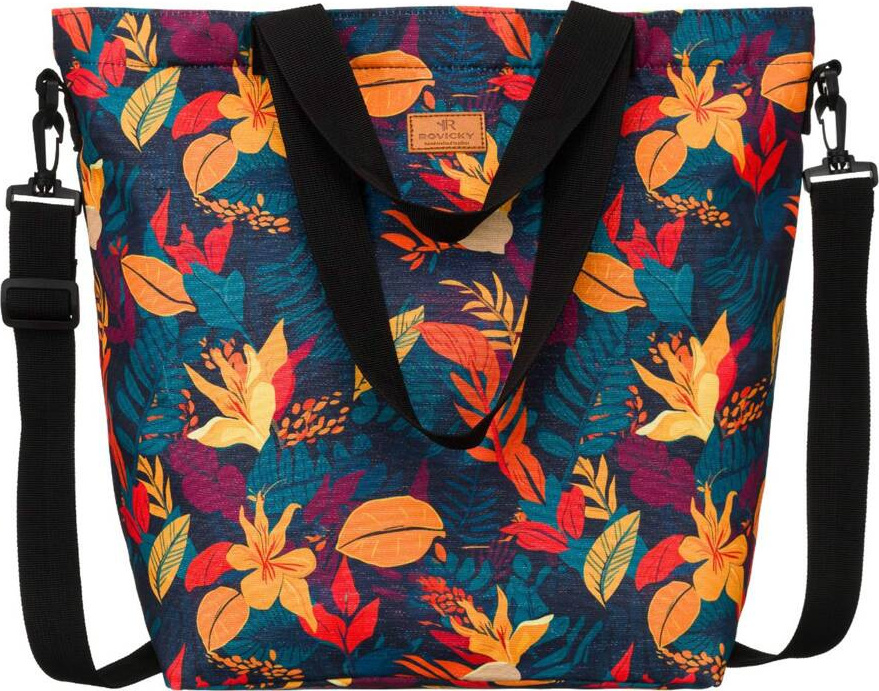 Priestranná shopper kabelka s rastlinným vzorom Rovicky R-TZ15605 Veľkosť: ONE SIZE