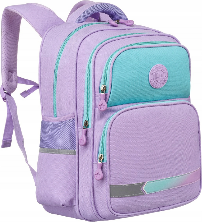 Dvojkomorový dievčenský svetlofialový školský batoh Peterson PTN PS1 Veľkosť: ONE SIZE