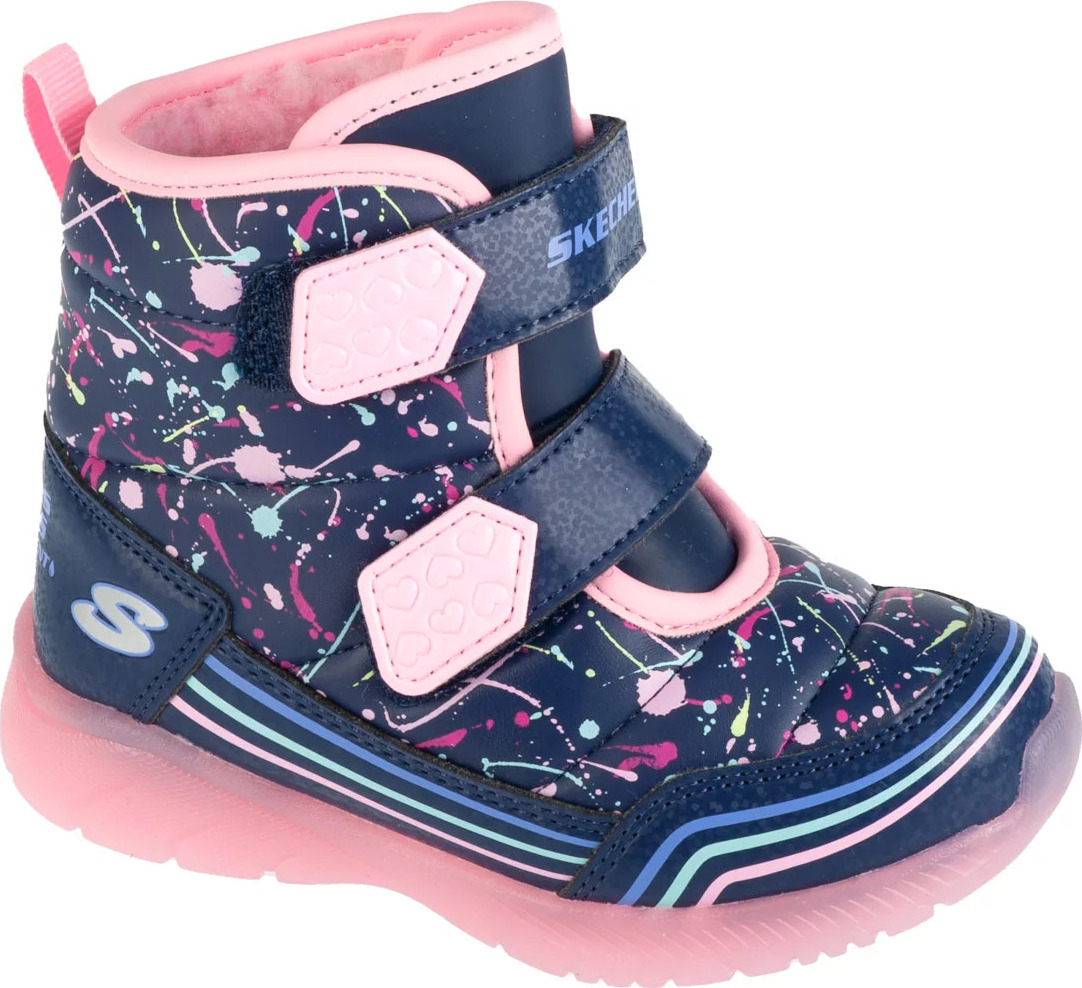 Tmavomodré dievčenské snehule Skechers Illumi-Brights - Power Paint 302653N-NVMT Veľkosť: 24