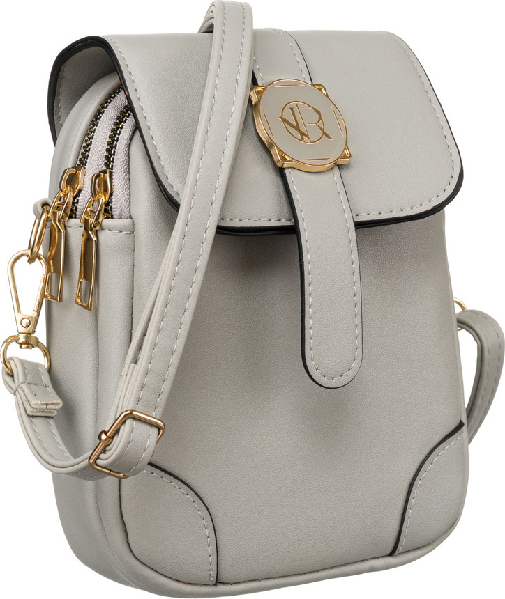 Sivá dámska crossbody kabelka s chlopňou Rovicky R-MBV-02 Veľkosť: ONE SIZE