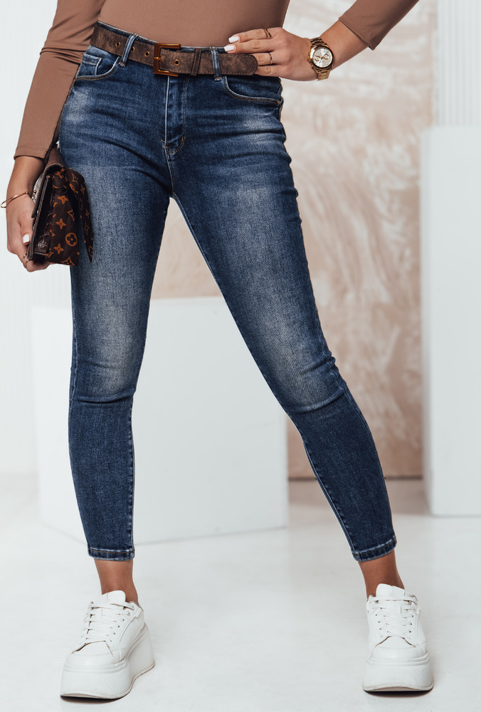 Tmavomodré dámske push-up džínsy TRENDILEGS UY2311 Veľkosť: XS