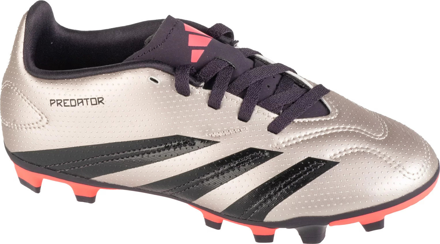 Strieborné chlapčenské kopačky adidas Predator Club Jr FxG IF6423 Veľkosť: 38
