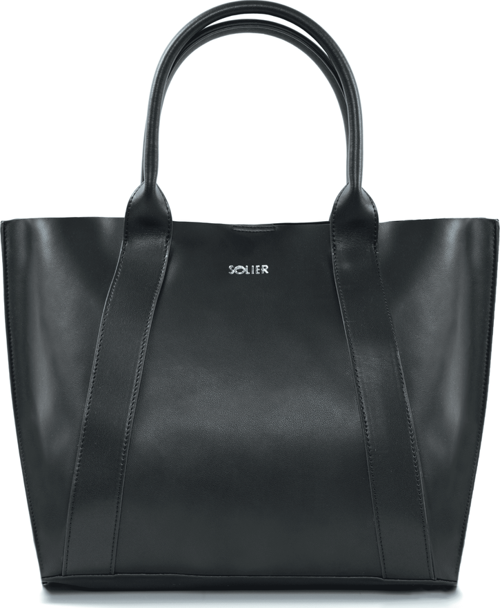Dámska čierna kožená shopper kabelka SERENA TORBA FL30 SERENA BLACK 069 Veľkosť: ONE SIZE