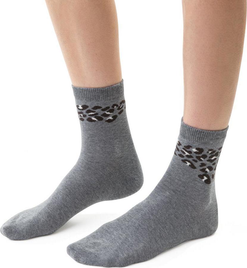 Sivé melanž ponožky so vzorom Art.099 DP042, GRAY MELANGE Veľkosť: 35/37