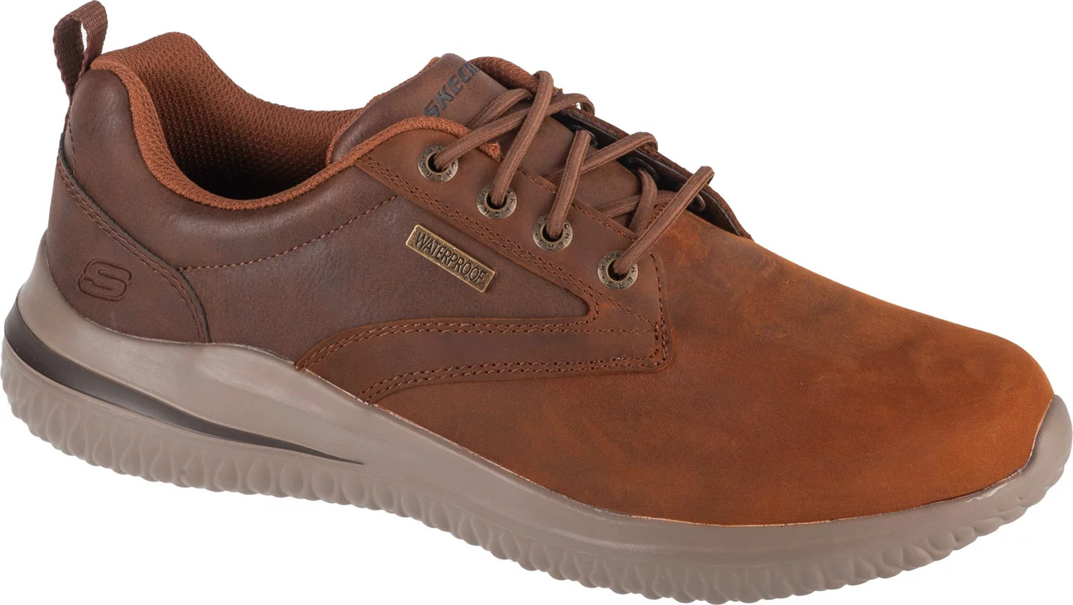 Hnedé kožené pánske tenisky Skechers Delson 3.0 - Glavine 210661-CDB Veľkosť: 45