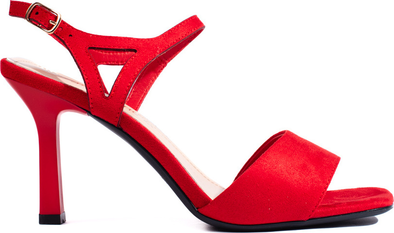 Červené dámske sandále na tenkom podpätku SK-902R Veľkosť: 36