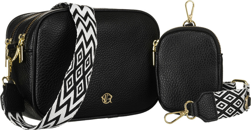 Rovicky čierna crossbody kabelka s malou peňaženkou R-KP-08-F19 Veľkosť: ONE SIZE