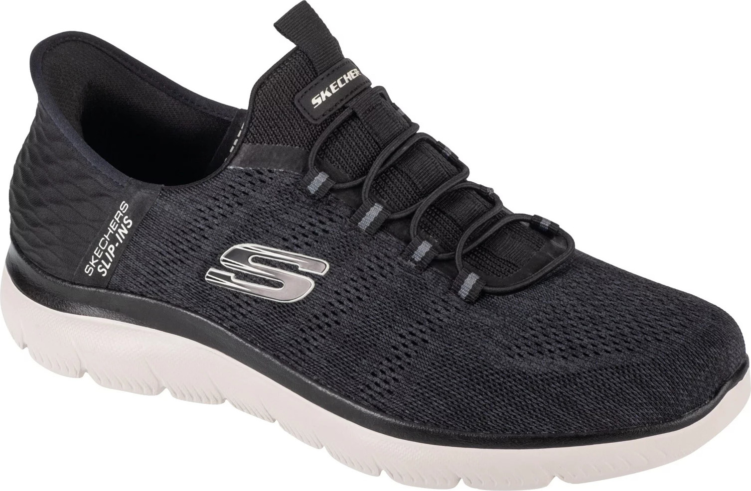 Čierne nazúvacie tenisky Skechers Slip-Ins: Summits - Key Pace 232469-BLK Veľkosť: 41
