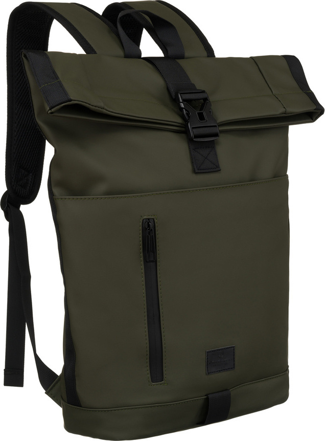 Veľký tmavozelený plecniak s vreckom na notebook Peterson PTN TOKIO Veľkosť: ONE SIZE