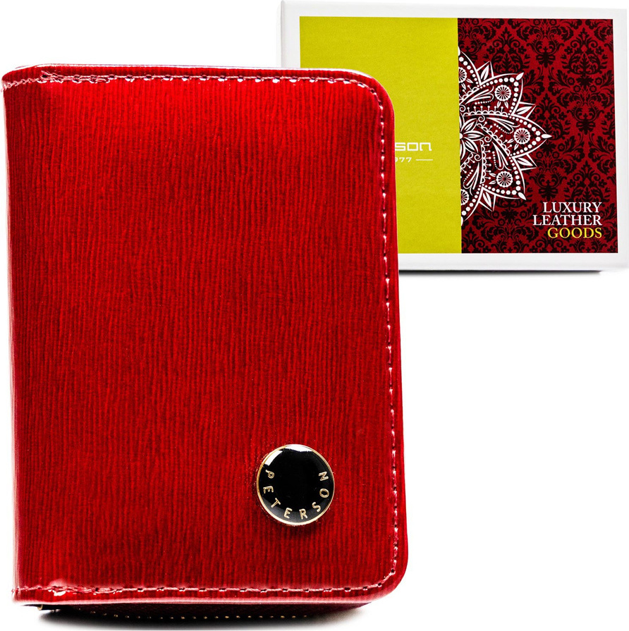 Peterson Červená dámska peňaženka z lakovanej kože Y748 PTN PH33-1-SH Veľkosť: ONE SIZE