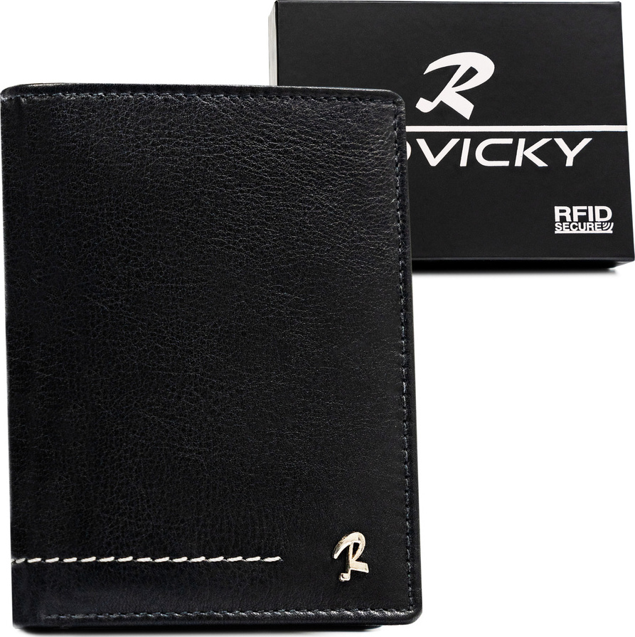 Rovicky Pánska vertikálna kožená peňaženka s RFID L239 N890-CMC Veľkosť: ONE SIZE