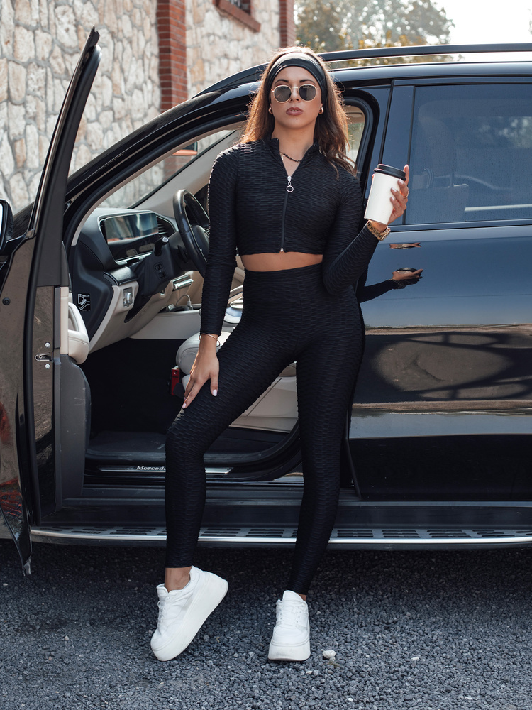 Čierna dámska športová súprava PANAMERA II AY1093 Veľkosť: L