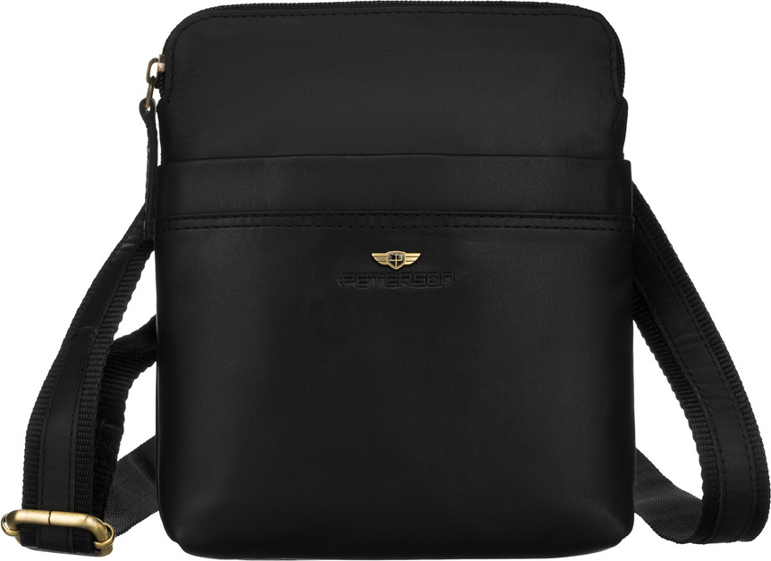 Peterson Čierna pánska vintage taška cez rameno PTN 19004-OPU Veľkosť: ONE SIZE