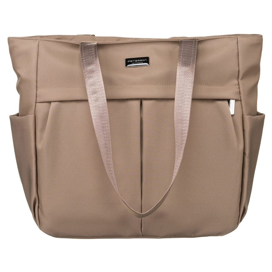 Peterson Dámska priestranná béžová shopper kabelka PTN CTY-14 Veľkosť: ONE SIZE