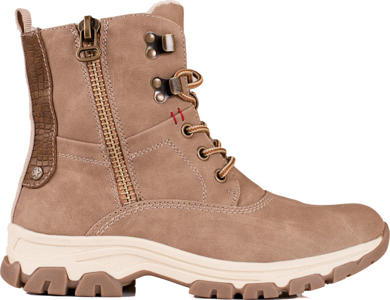 Hnedé športové workery so zipsami GD-WL-51BE Veľkosť: 36