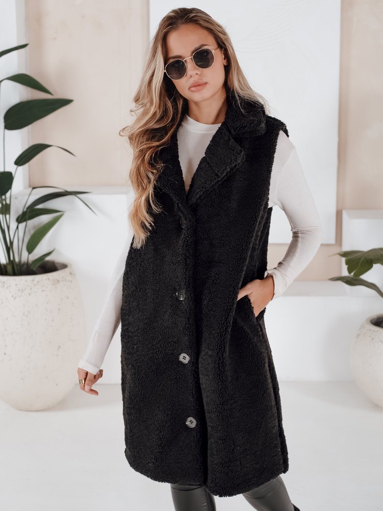 Čierna teddy vesta BALLA TY3199 Veľkosť: 2XL