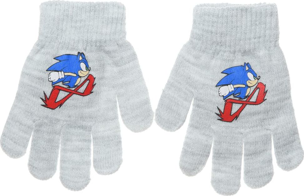 Svetlosivé chlapčenské rukavice Sonic the Hedgehog Veľkosť: ONE SIZE