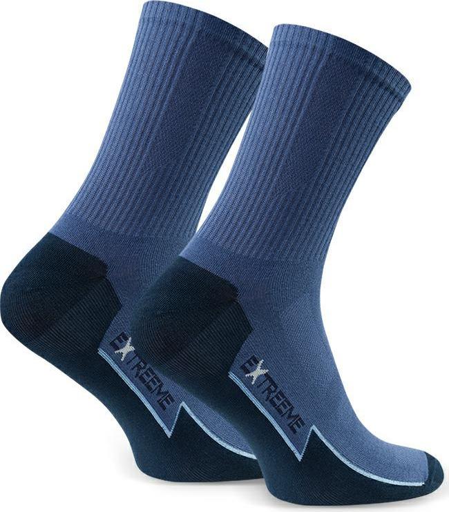Modré pánske ponožky s vysokými manžetami Art. 057 A383, DENIM Veľkosť: 41/43