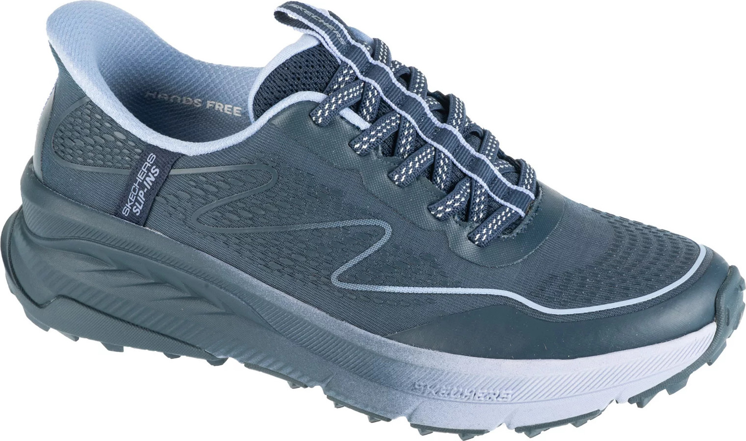 Tmavomodré dámske trailové tenisky Skechers Slip-Ins: Switch Back - Mist 180157-NVY Veľkosť: 36