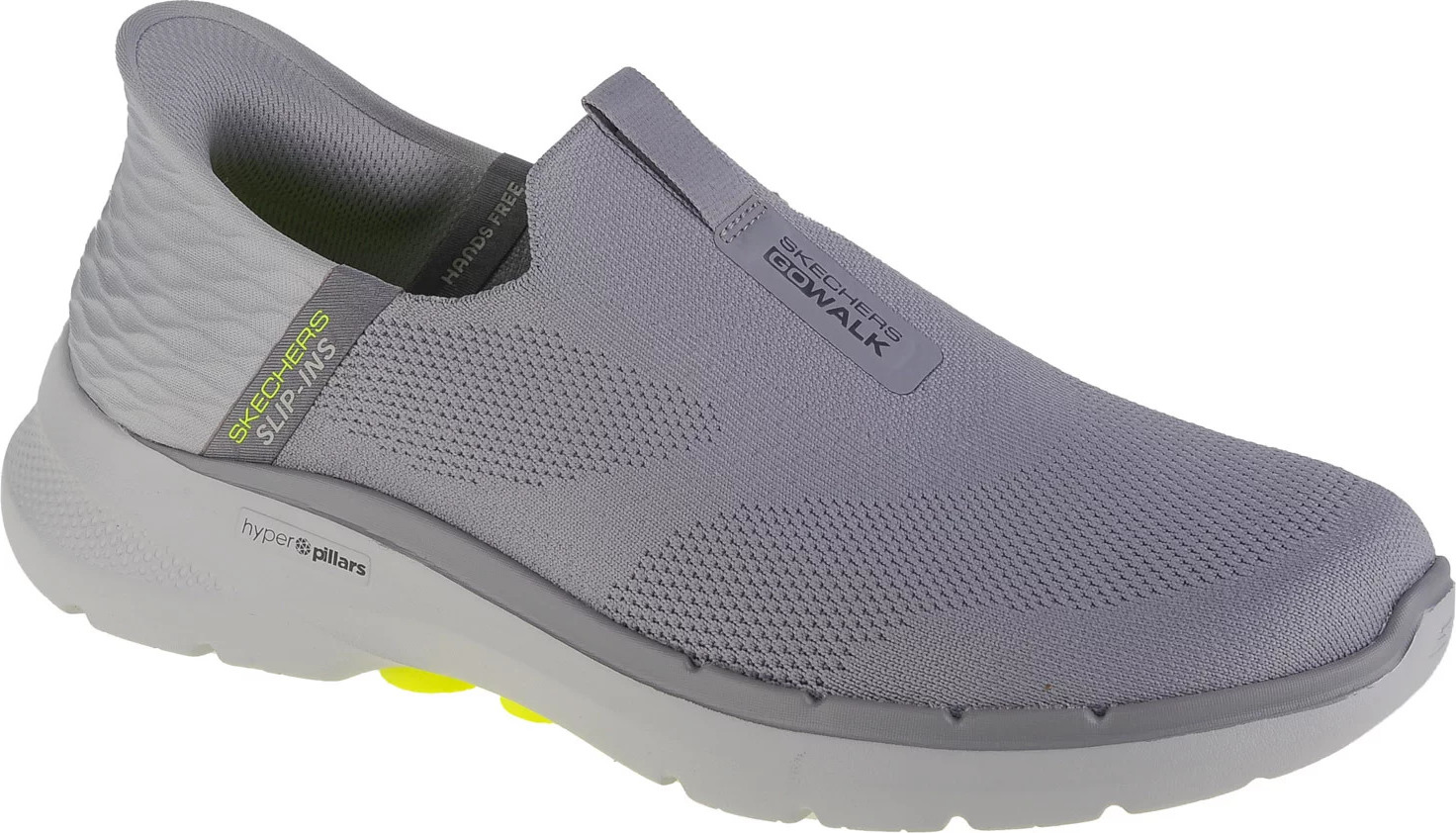 Sivé pánske tenisky Skechers Go Walk 6 - Easy On 216278-GRY Veľkosť: 44,5