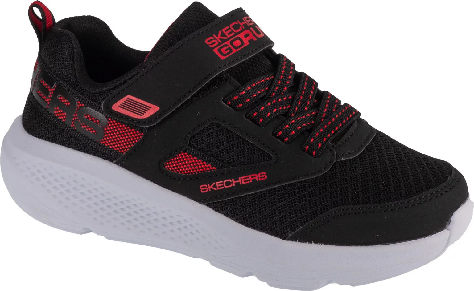 Čierne chlapčenské športové tenisky Skechers Go Run Elevate - Astonishing Speed 403985L-BKRD Veľkosť: 31