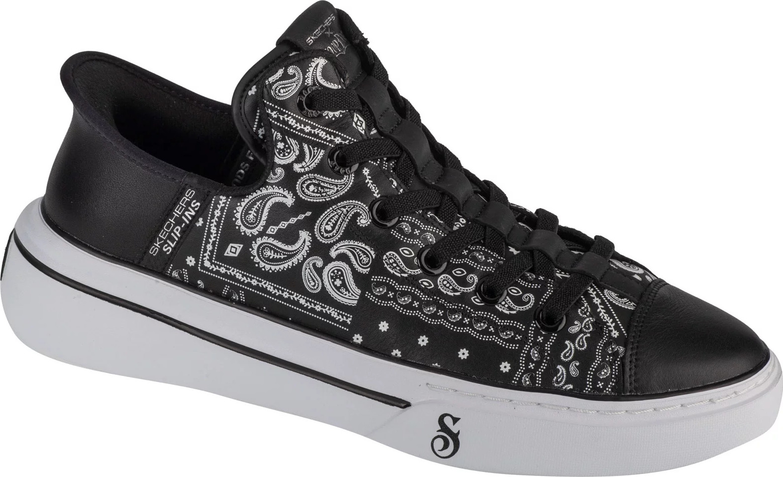 Čierne pánske tenisky Skechers Slip-Ins Snoop One - Double G 251017-BKW Veľkosť: 42,5