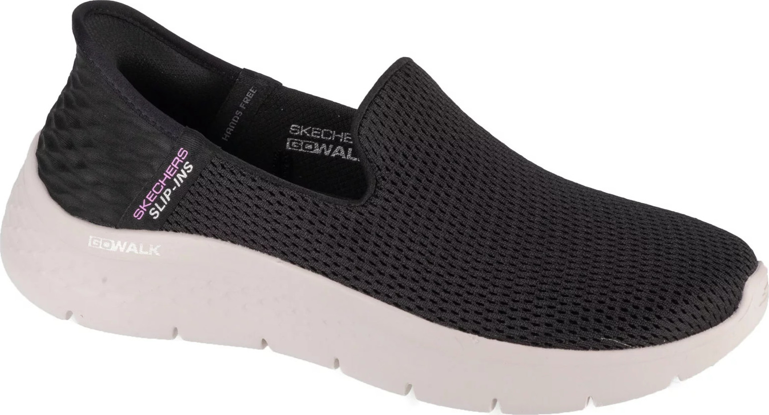 Čierne dámske tenisky Skechers Slip-Ins: GO WALK Flex - Relish 124963-BKW Veľkosť: 36