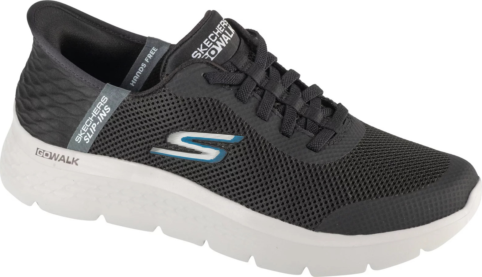 Čierne pánske tenisky Skechers Slip-Ins: Go Walk Flex - Hands Up 216324-BKGY Veľkosť: 42,5