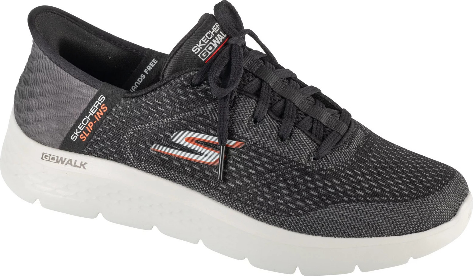 Čierne pánske tenisky Skechers Slip-Ins: GO WALK Flex - New World 216505-BKOR Veľkosť: 41