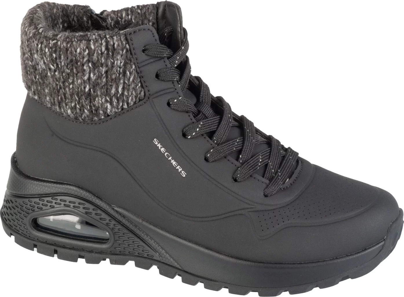 Čierne dámske zimné členkové tenisky Skechers Uno Rugged - Darling 167988-BLK Veľkosť: 37