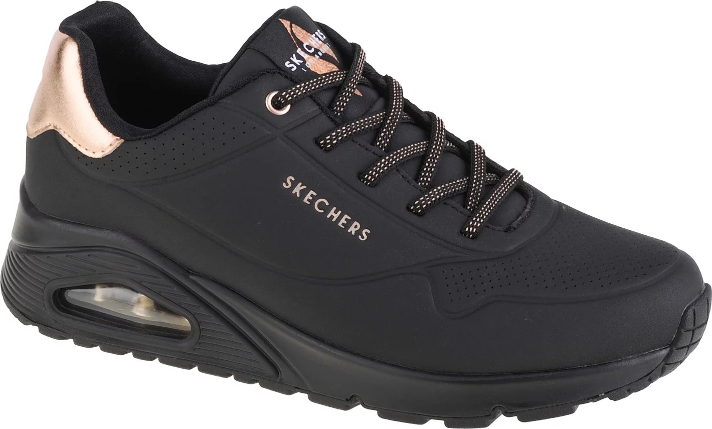 Čierne dámske tenisky Skechers Uno-Shimmer Away 155196-BBK Veľkosť: 36