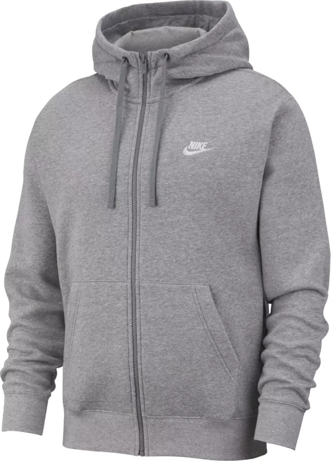 Sivá pánska mikina na zips Nike Sportswear Club Fleece Hoodie BV2645-063 Veľkosť: L