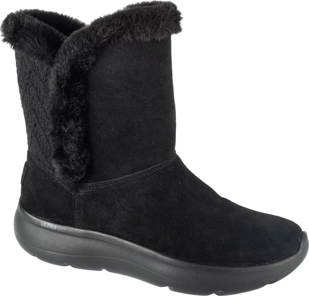 Čierne dámske čižmy Skechers On-The-GO Encore - Snow Flurry 144870-BBK Veľkosť: 36