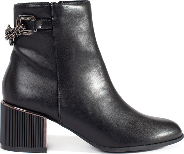 Čierne členkové dámske topánky na elegantnom podpätku, podpätok 6 cm GD-FL2054A-B Veľkosť: 37